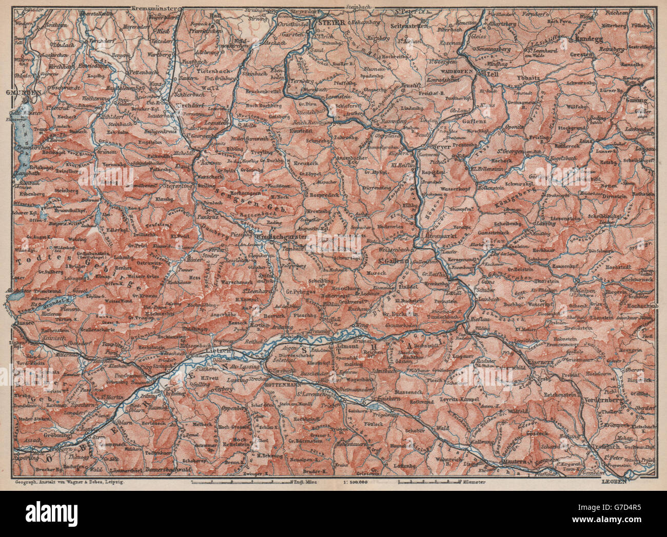 Sibiu Hermannstadt Romania - Baedeker 1896