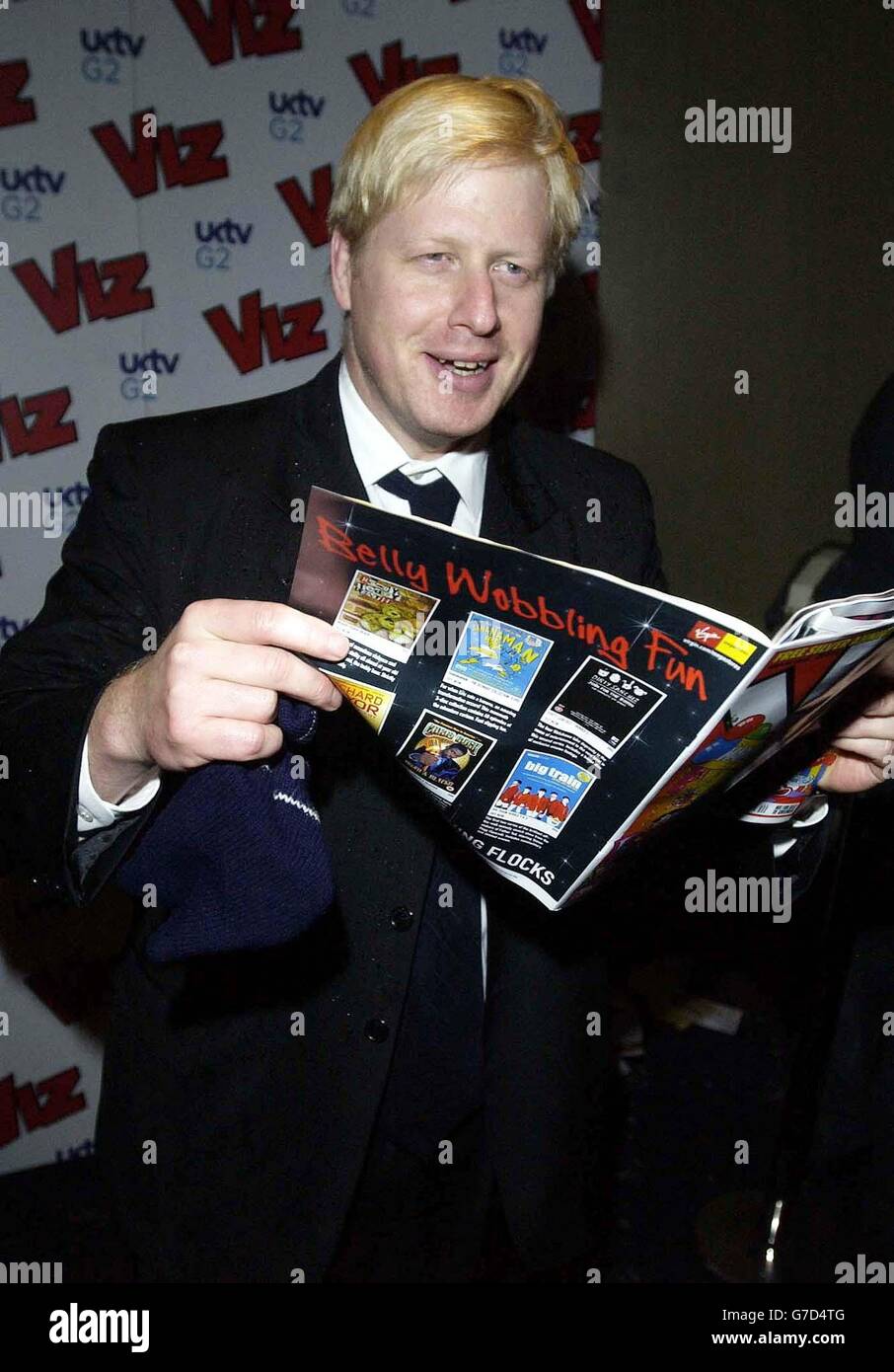 Boris Johnson MP and editor of the Spectator arrives for the Viz