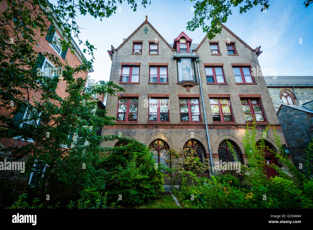 Historic buildings in the College Hill neighborhood of Providence, Rhode Island. Stock Photo
