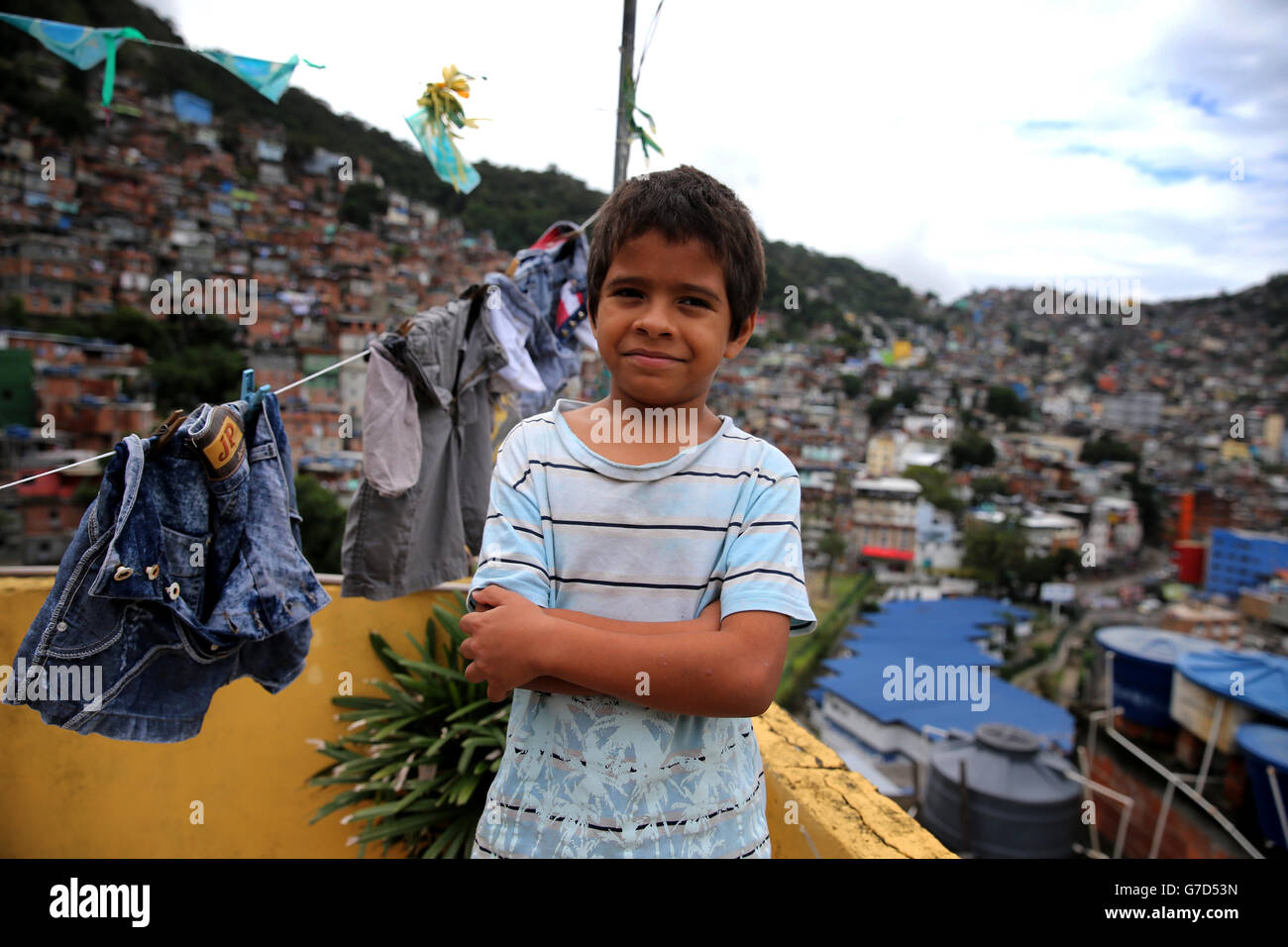 Rio De Janeiro Brazil Views Of Daily Life In Rocinha Favela With A Population Of Around 300 00 People Young Boy In Back Yard Of His Parents House Stock Photo Alamy Rio De Janeiro Brazil Views Of Daily Life In Rocinha Favela With A Population Of Around 300 00 People Young Boy In Back Yard Of His Parents House Stock Photo Alamy