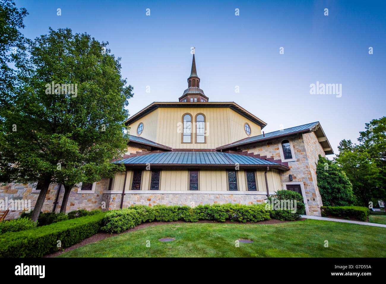 St. Dominic Chapel, at Providence College, in Providence, Rhode Island. Stock Photo