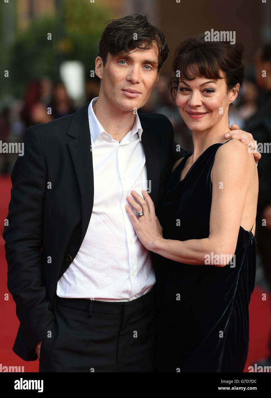 Cillian Murphy and Helen McCrory at the premiere of Peaky Blinders: Series 2 at Broad Street Cineworld, Birmingham. Stock Photo