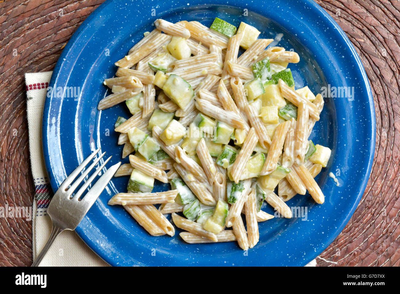Vegetarian pasta Stock Photo