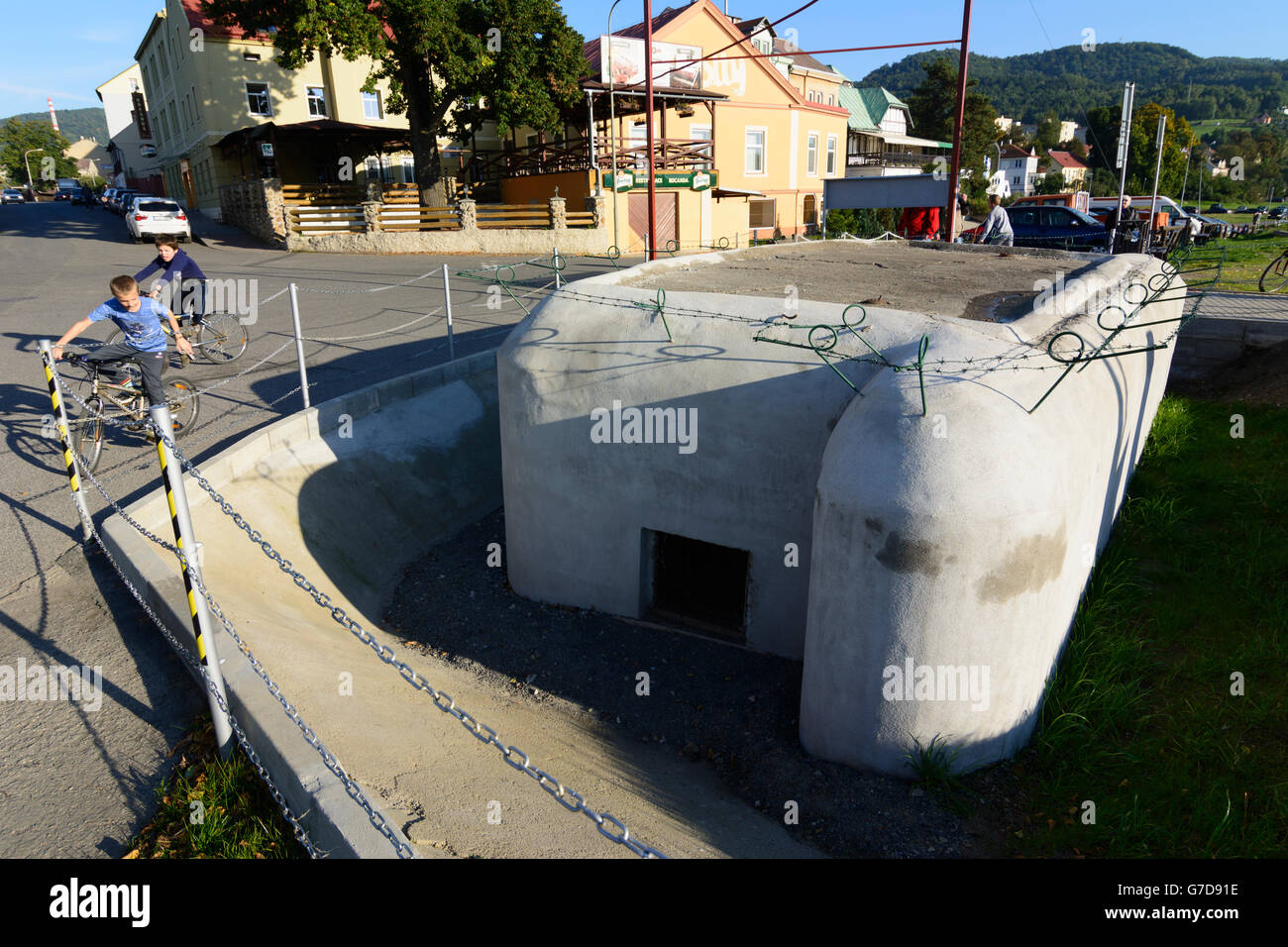 Bunker Czechoslovakia from 1938, Děčín (Tetschen), Czech Republic, Ustecky, Aussiger Region, Usti nad Labem Region, Stock Photo