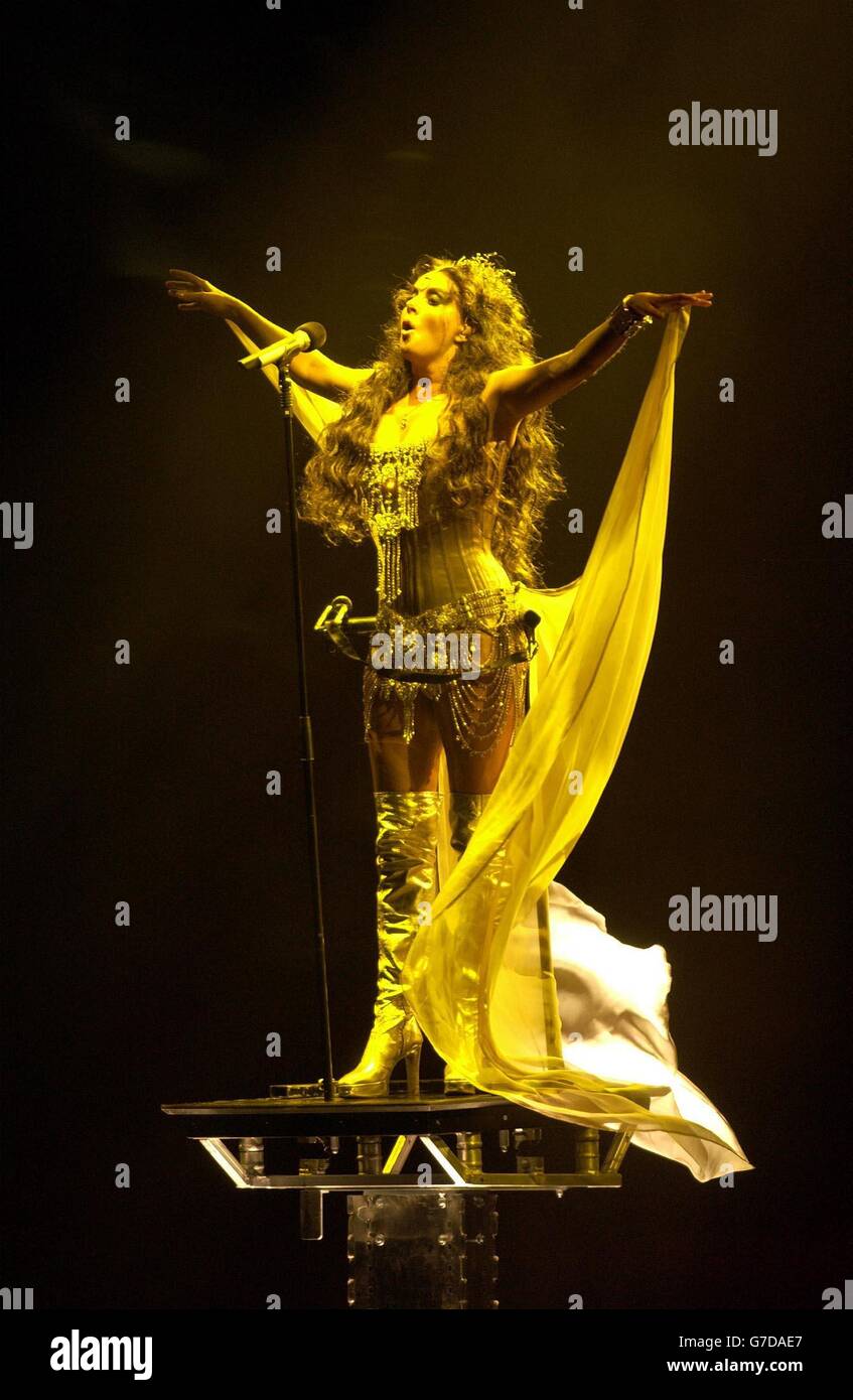 Singer Sarah Brightman Performs Live On Stage At Wembley Arena In.