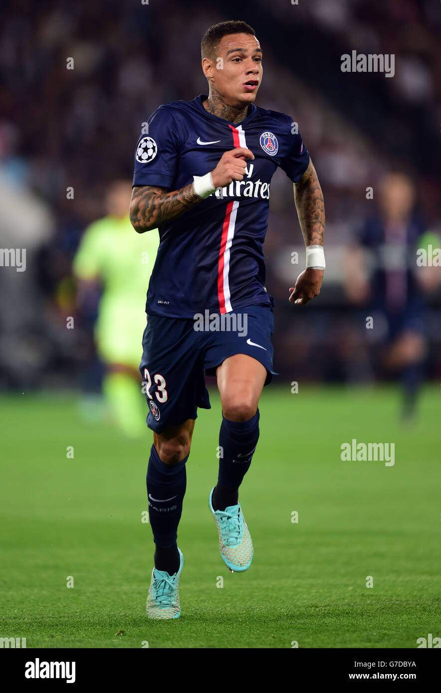 Paris, France. 25th Nov, 2014. Gregory van der Wiel (PSG) Football/Soccer :  UEFA Champions League Group F match between Paris Saint-Germain 3-1 AFC  Ajax at the Parc des Princes Stadium in Paris