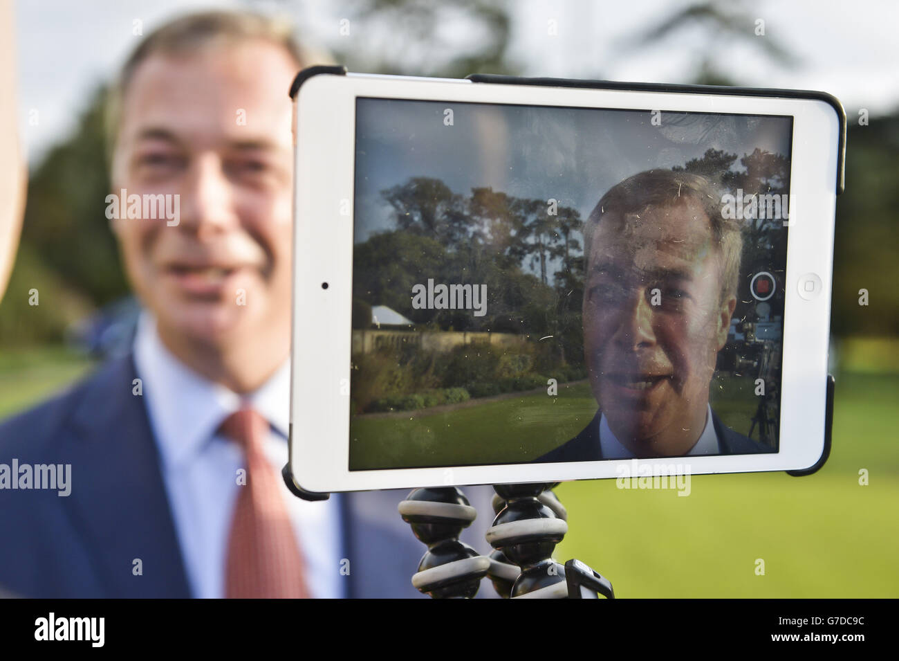 Conservative Party annual conference 2014. 1 million to Ukip after William Hague called him a 'nobody'. Stock Photo