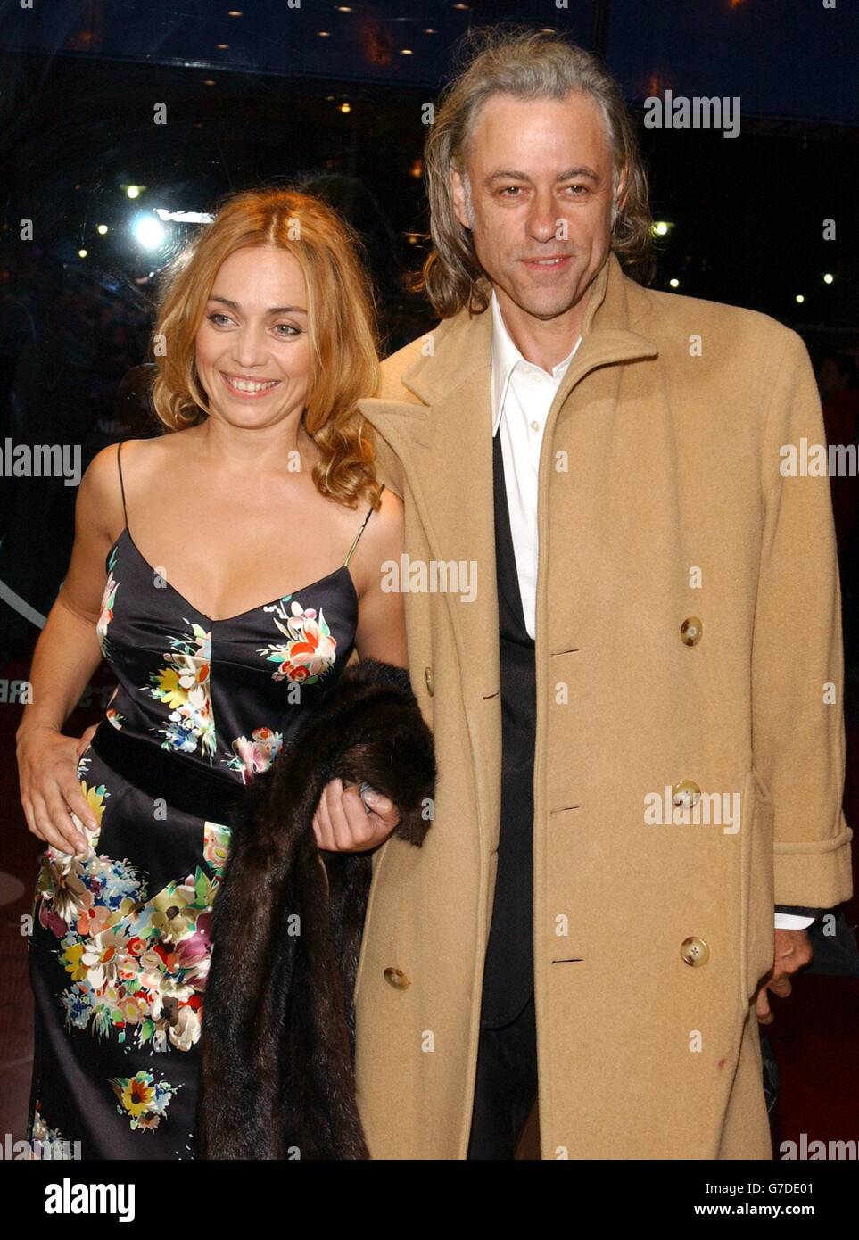 Bob Geldof and Jeanne Marine arrive for the world charity premiere of Alfie at the Empire Leicester Square in central London, in aid of Make-A-Wish foundation Stock Photo