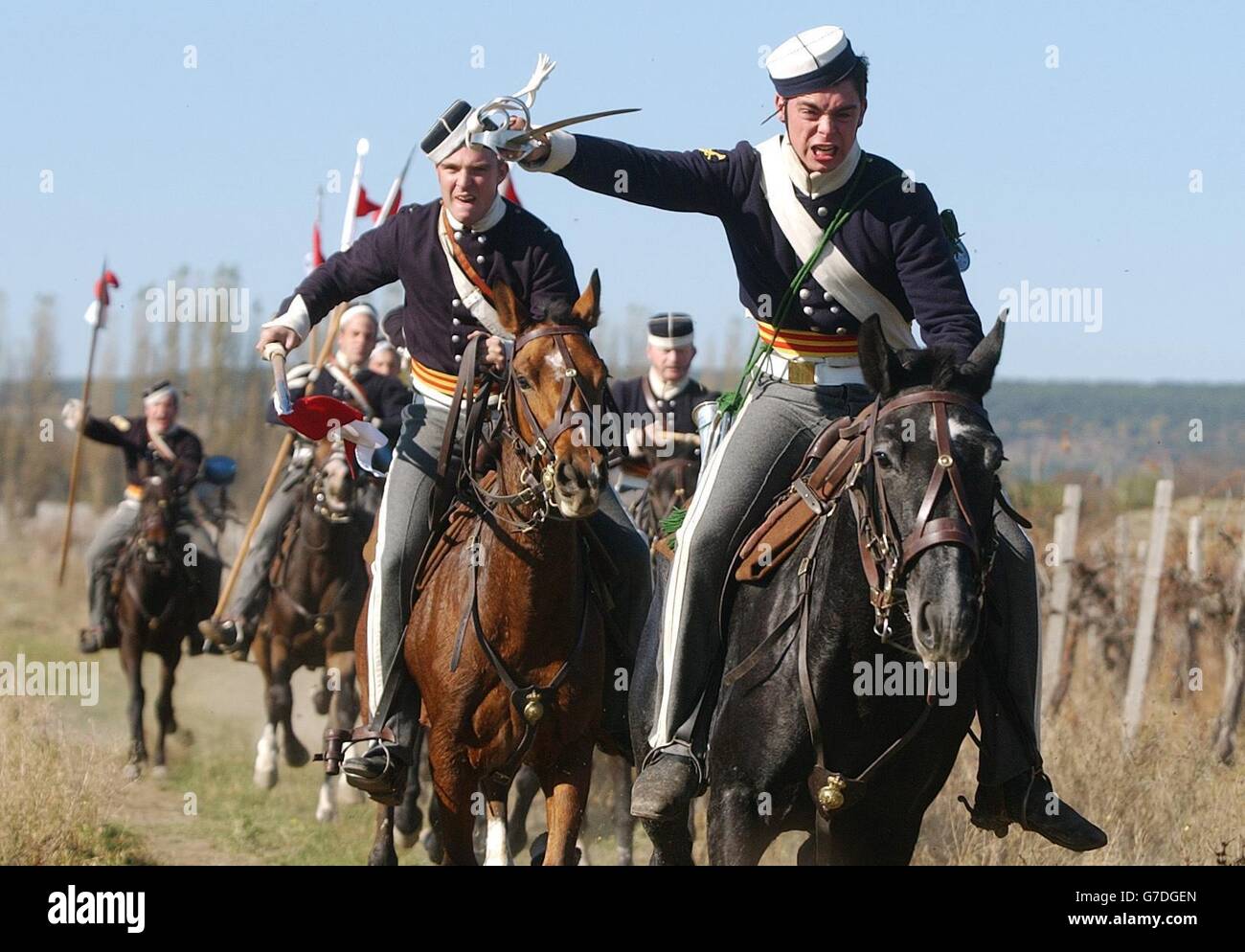 'Charge of The Light' re-enactment Stock Photo