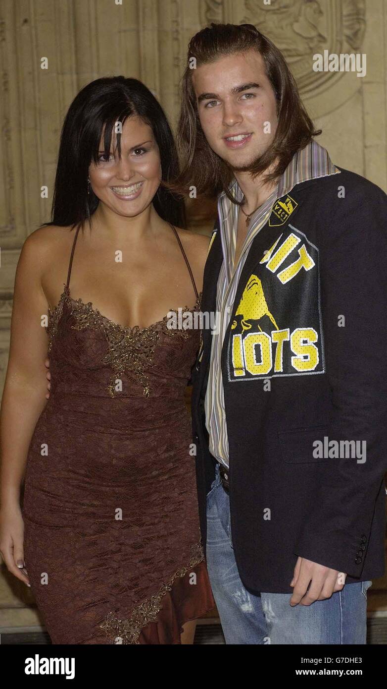 Former Big Brother housemates Stuart Wilson and Michelle Bass arrive for the 10th Anniversary National Television Awards 2004, held at the Royal Albert Hall in London. Stock Photo