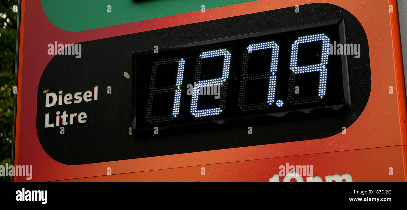 The price litre diesel seen on sign sainsburys supermarket hires stock photography and images