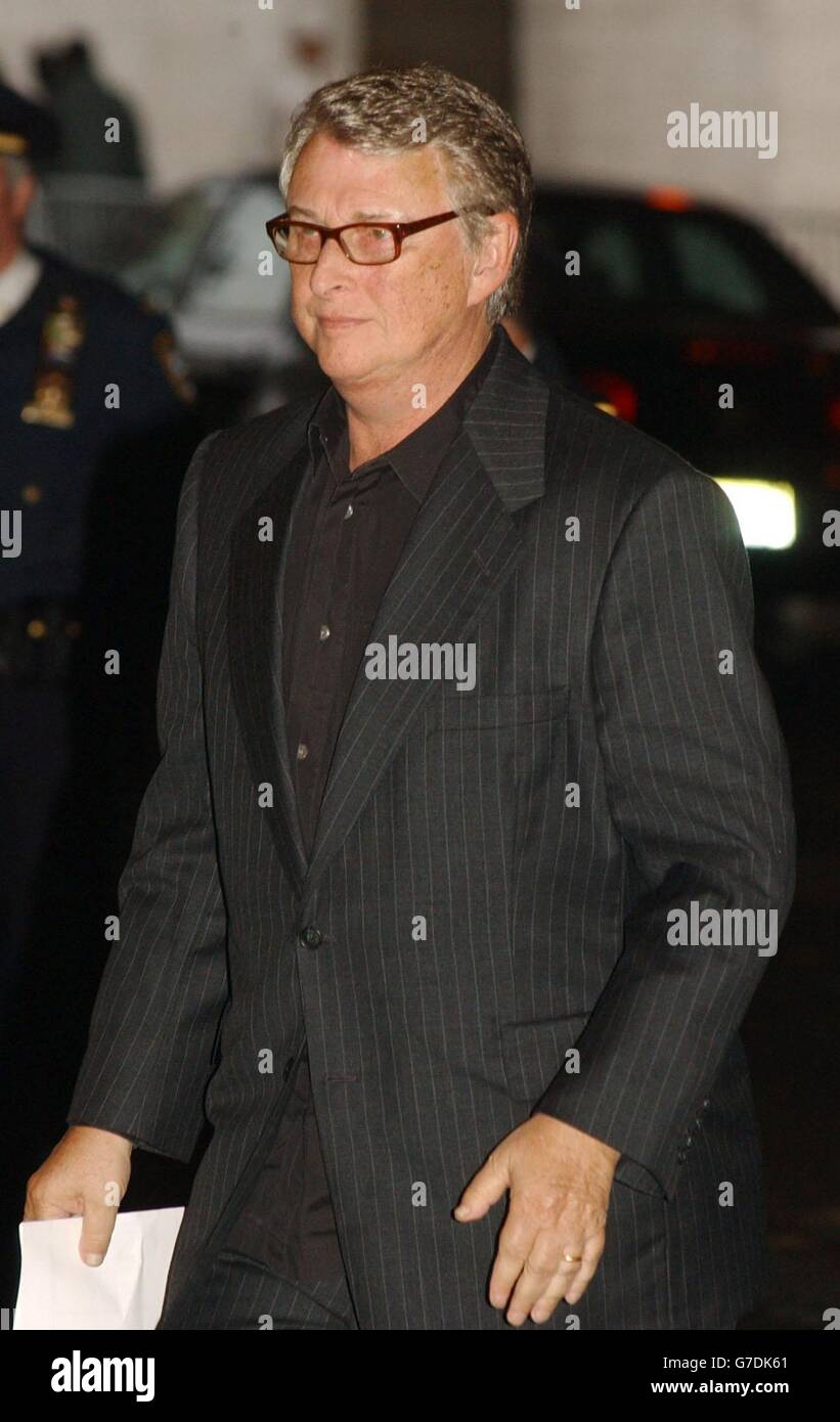 Director Mike Nichols arrives at a memorial service for actor Christopher Reeve, at the Juilliard School of Performing Arts in New York City, USA. Stock Photo