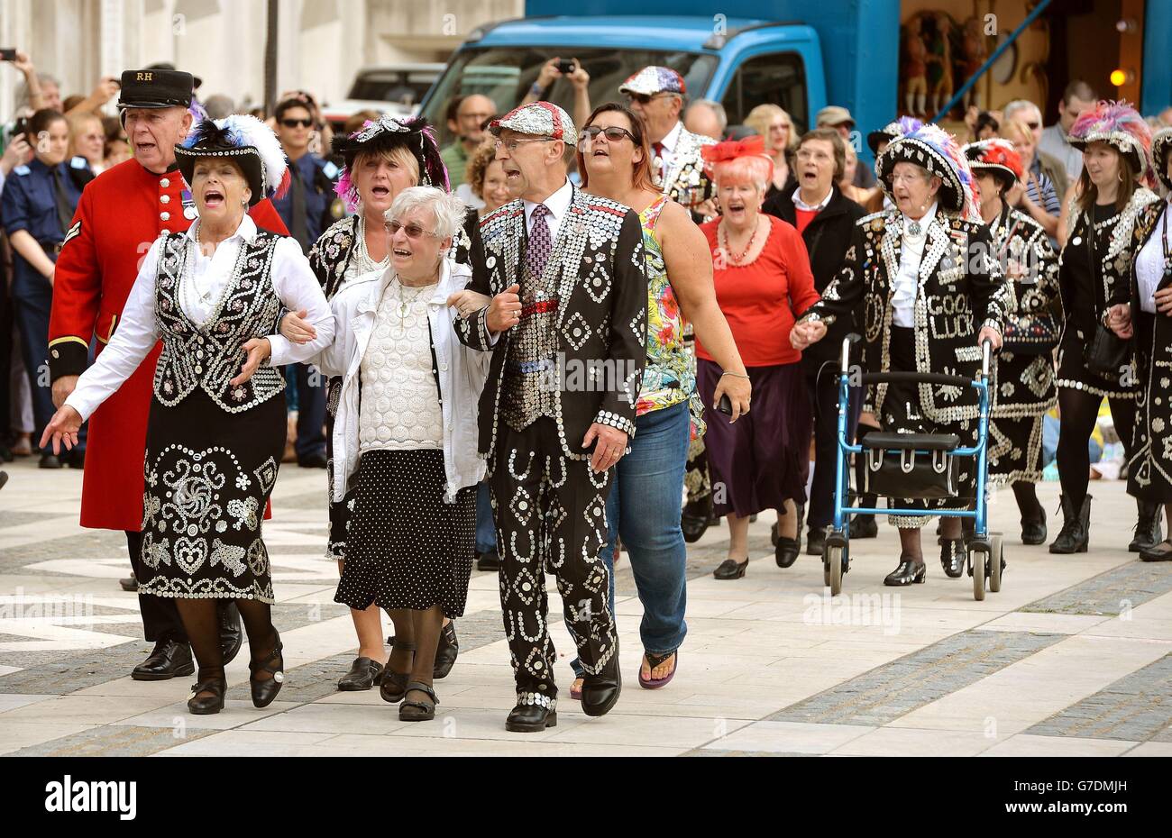 The Pearly Kings and Queens gather at the Guildhall Square as they ...