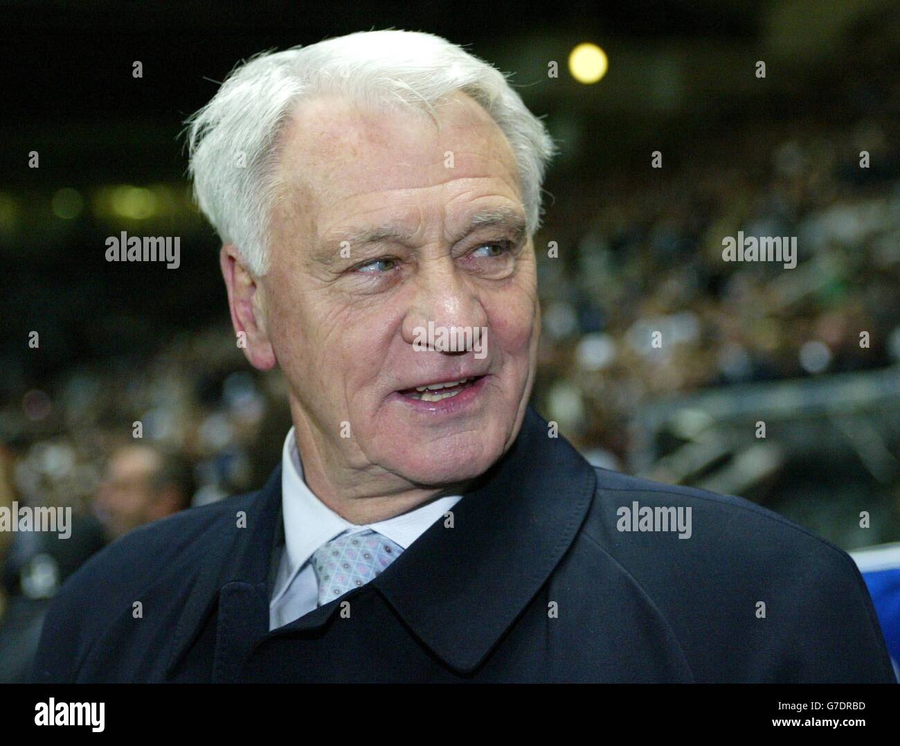 Bobby Robson during Sky One's 'The Match' live final played between a celebrity team and a Football Legends XI at St James' Park in Newcastle. Stock Photo