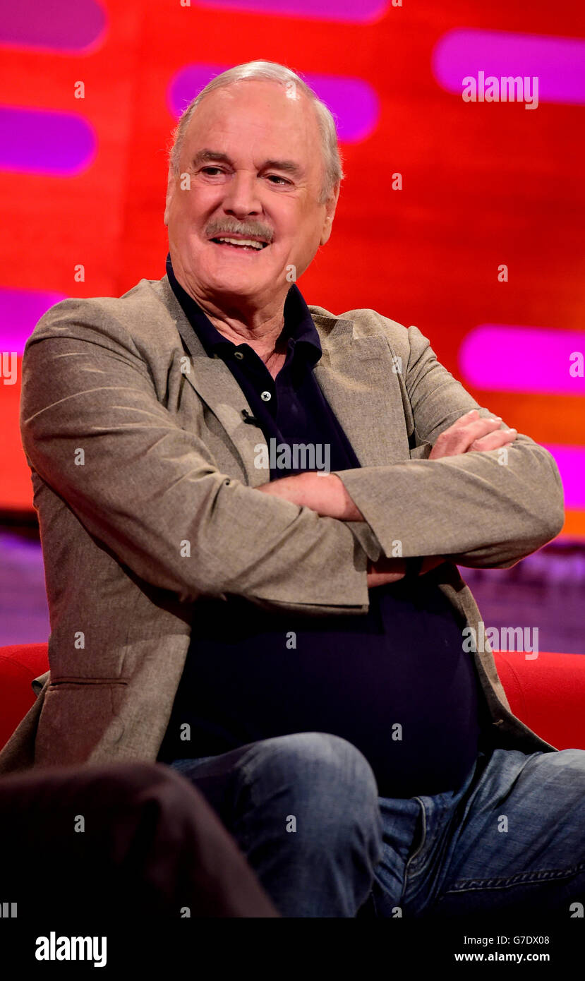 John Cleese appearing on the Graham Norton show, filmed at the London ...