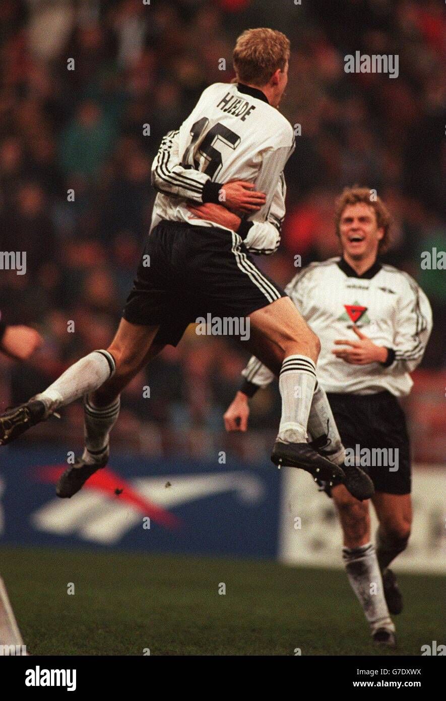 Soccer ... UEFA Champions League ... AC Milan v Rosenborg BK. Jon Olav  Hjelde, Rosenborg BK r Stock Photo - Alamy