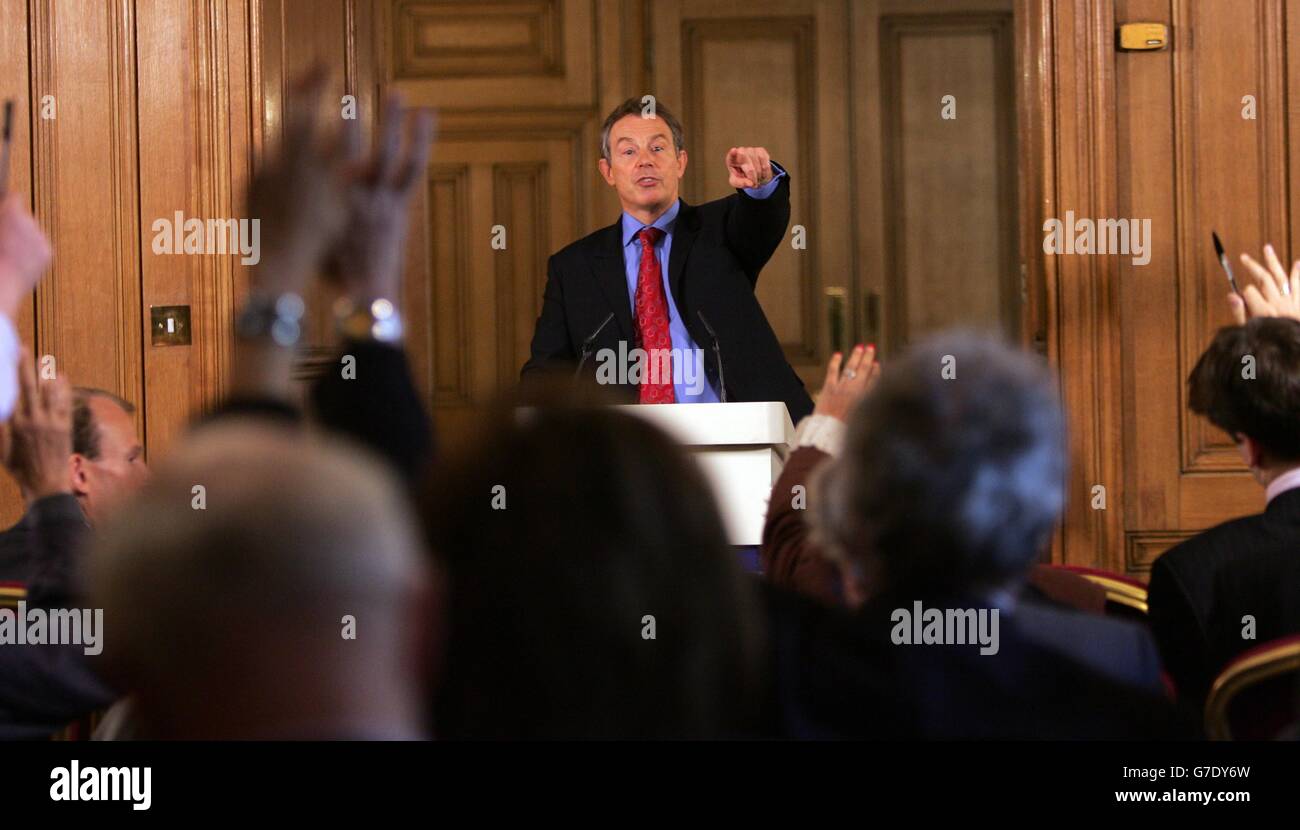 Tony Blair monthly press conference Stock Photo - Alamy