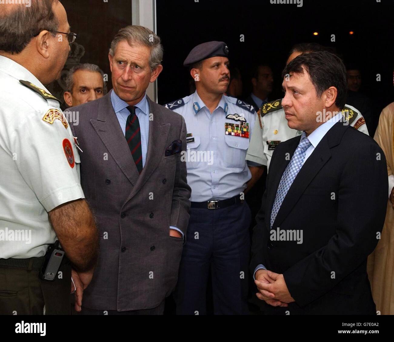 Prince Charles visits crash victims Stock Photo