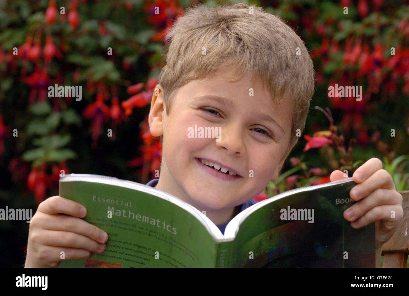 Morgan Kennedy, 9, at home in Martham, Norfolk. Morgan who is dyslexic astounded his parents and teachers when the results of a spelling test showed he has an IQ of 127, which puts him in the top 4% of adults and children for intelligence. Stock Photo