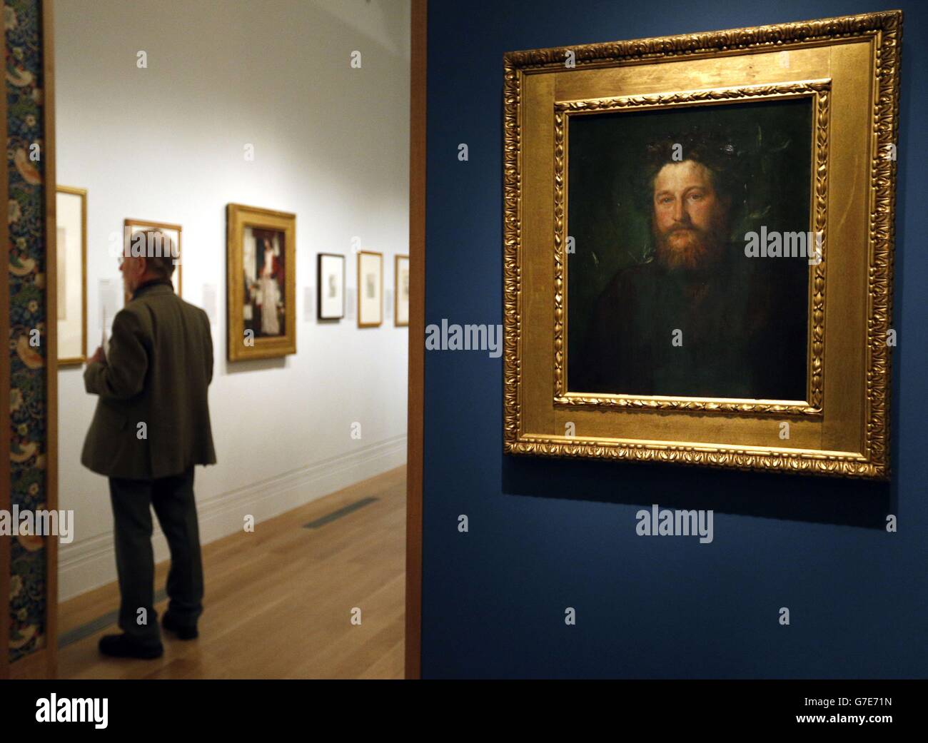 William Morris exhibition at National Portrait Gallery - London Stock Photo
