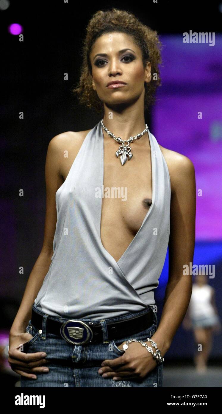 Nipple visible