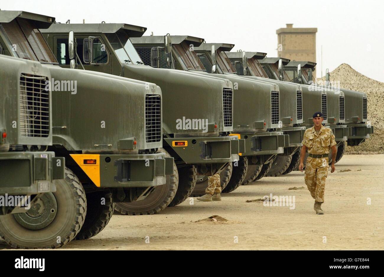 Re-supply convoy Iraq Stock Photo