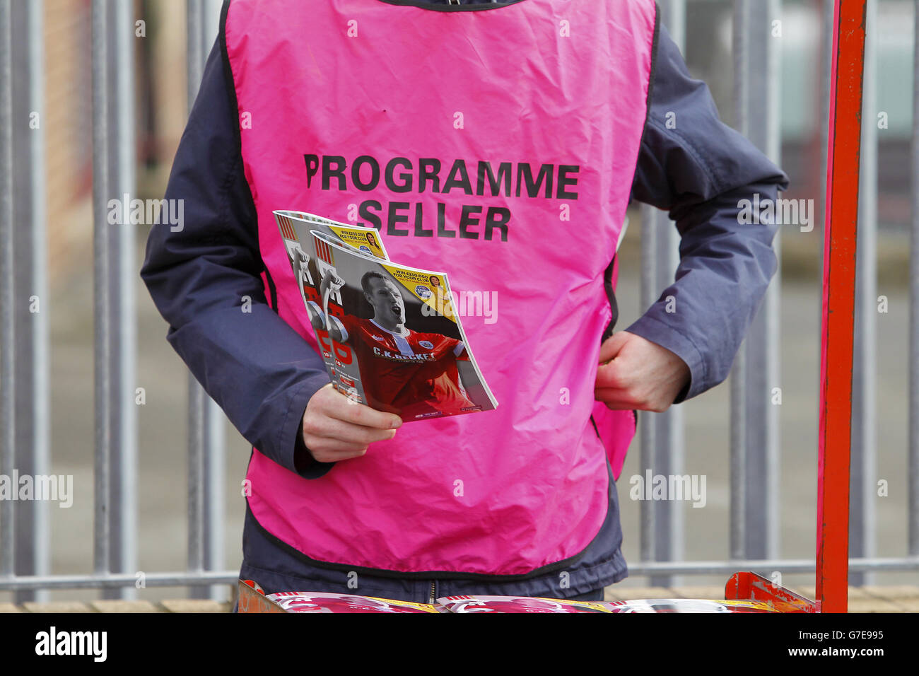Football programme seller hi-res stock photography and images - Alamy