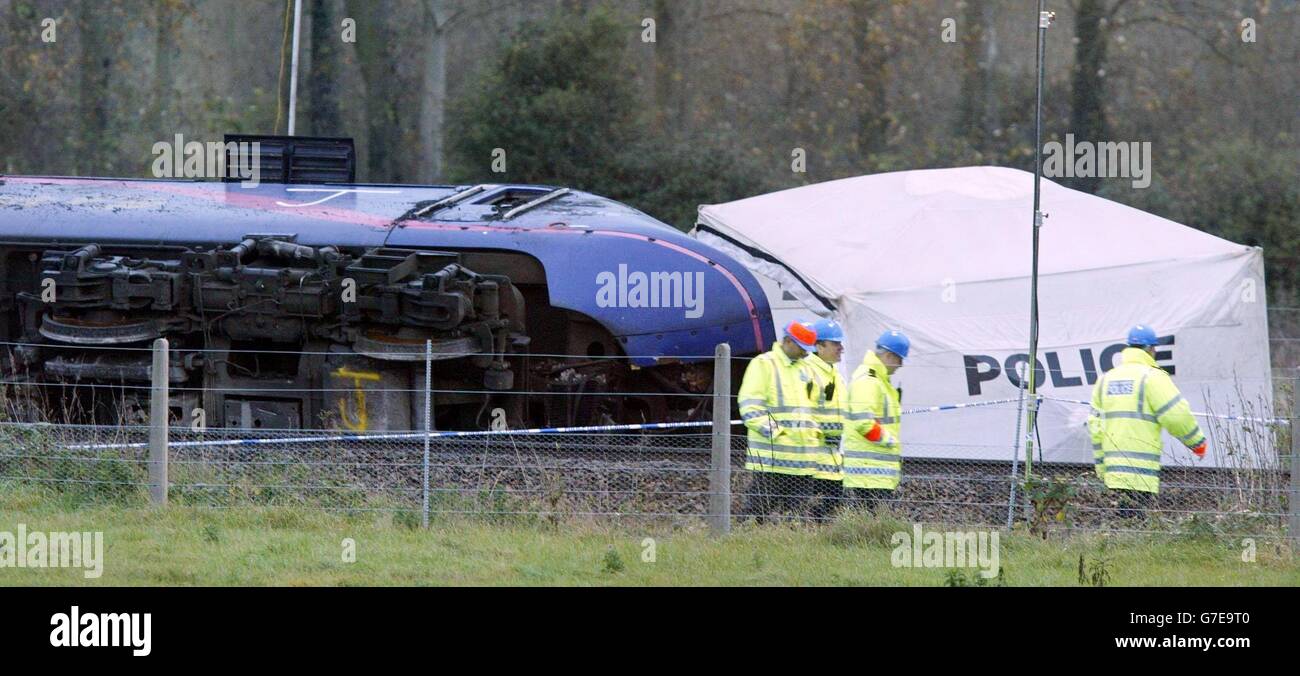 Ufton Nervet train crash Stock Photo