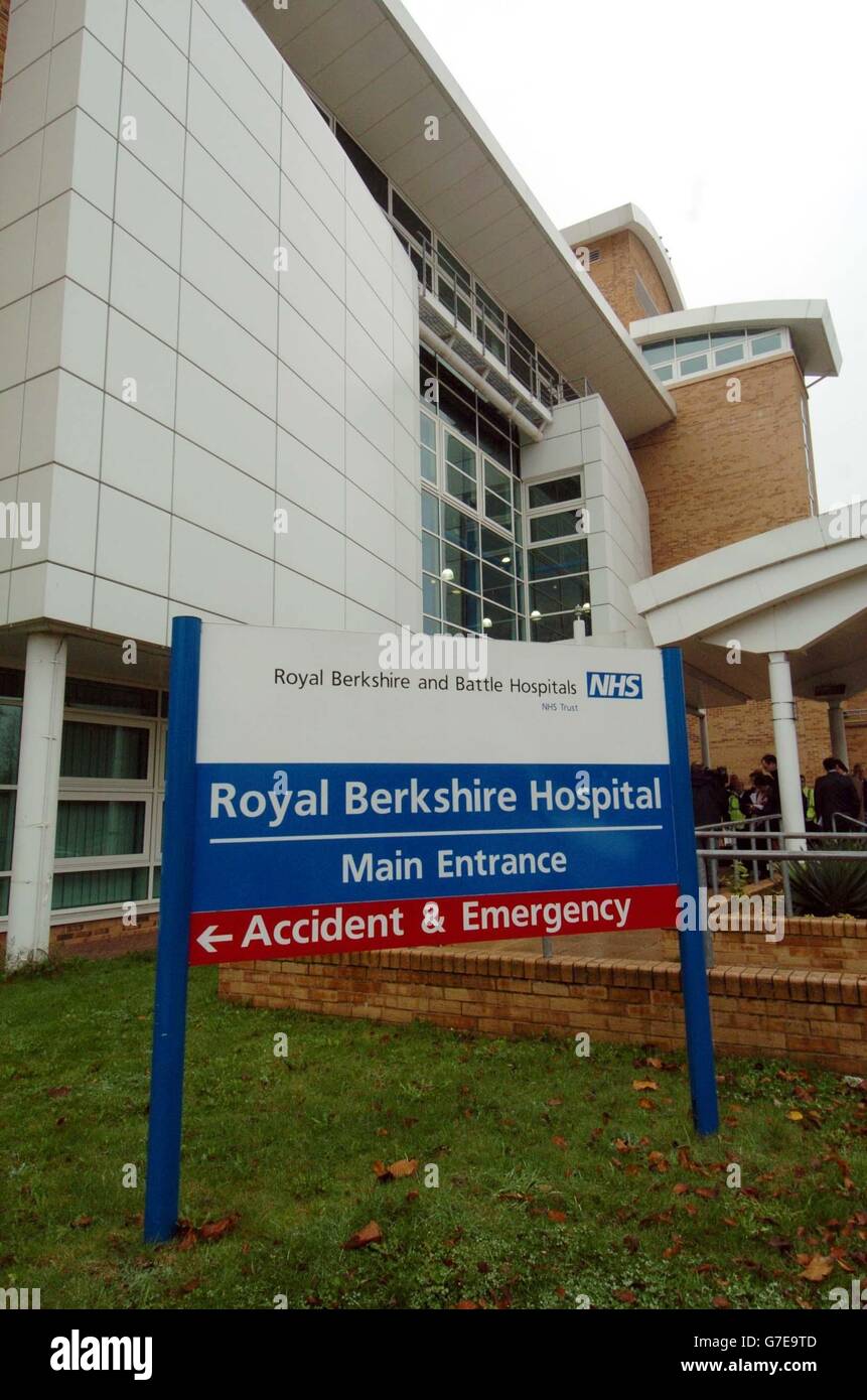 The Royal Berkshire Hospital. The Royal Berkshire Hospital, Reading, where victims of the level crossing train crash are being treated. Stock Photo