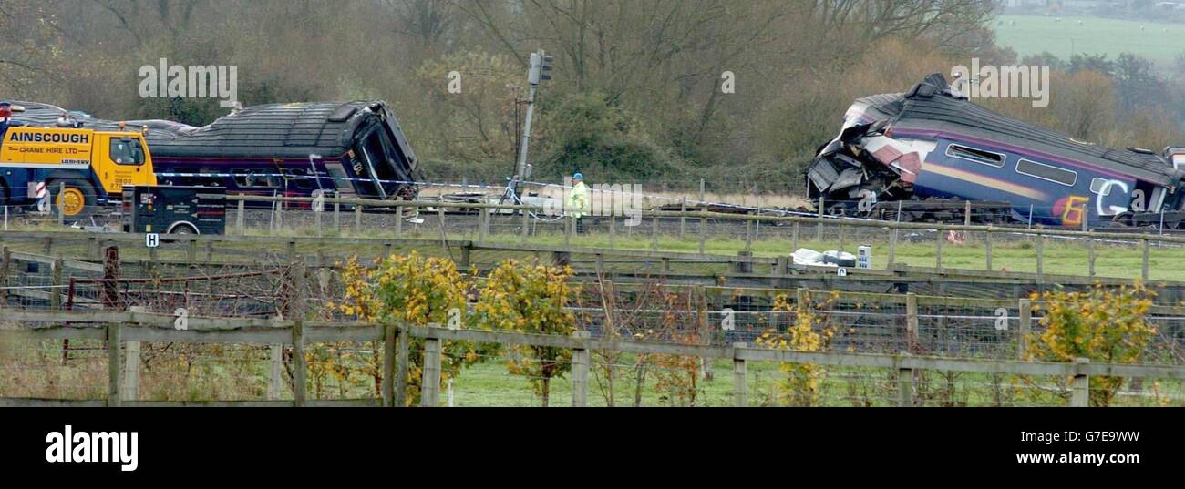 Ufton Nervet train crash Stock Photo