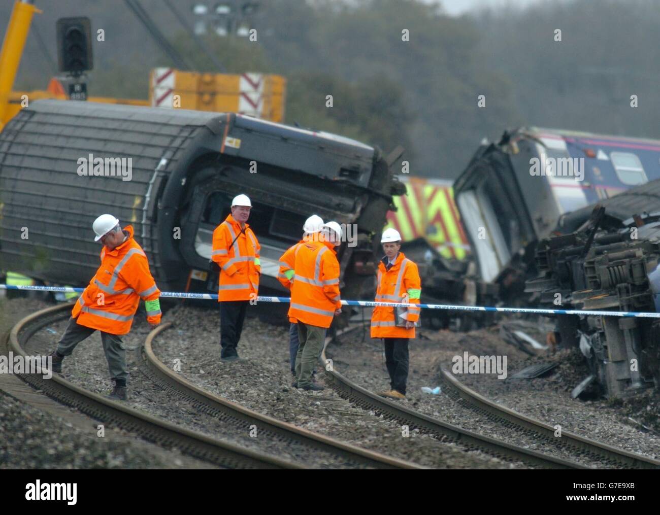Ufton Nervet train crash Stock Photo