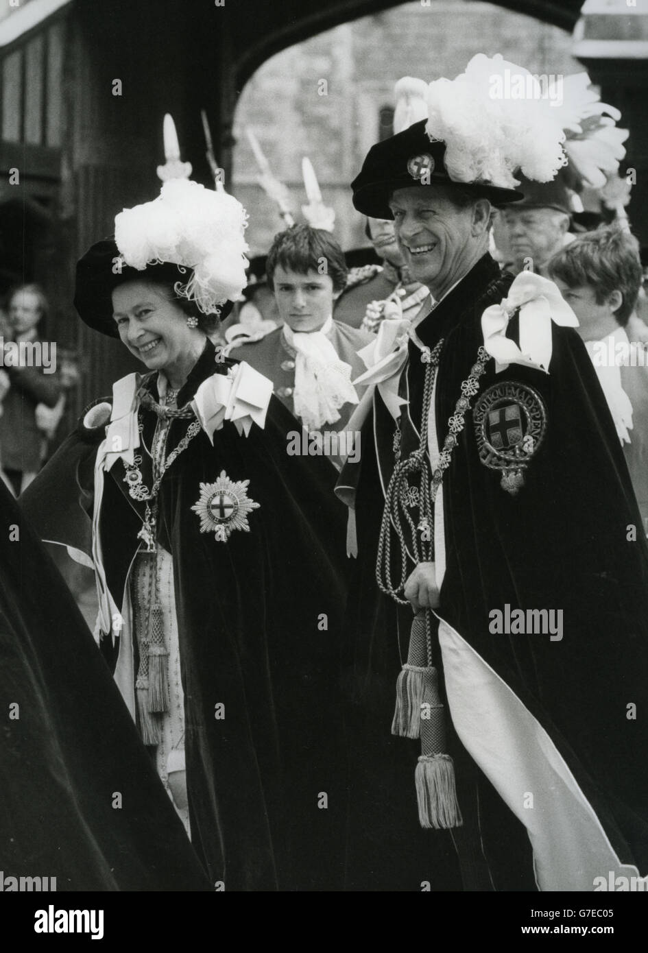 Royalty - Most Noble Order of the Garter - Windsor Castle Stock Photo ...