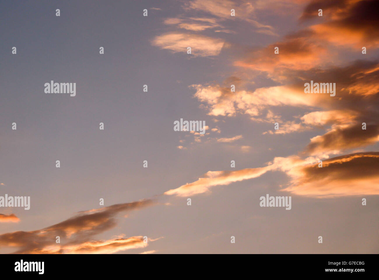 Photograph of a cloudy sky at sunset Stock Photo - Alamy