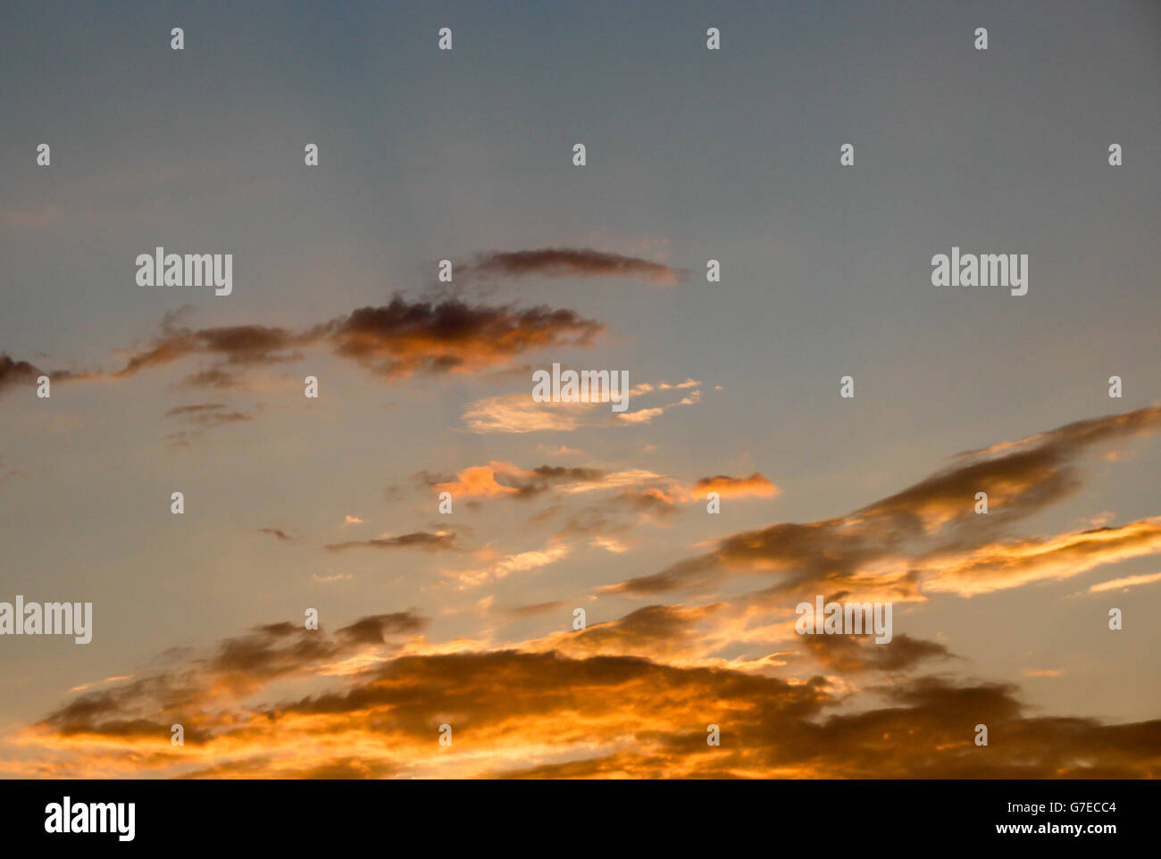 Photograph of a cloudy sky at sunset Stock Photo - Alamy
