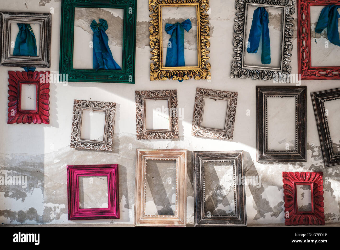 Set of vintage gold picture frame hires stock photography and images