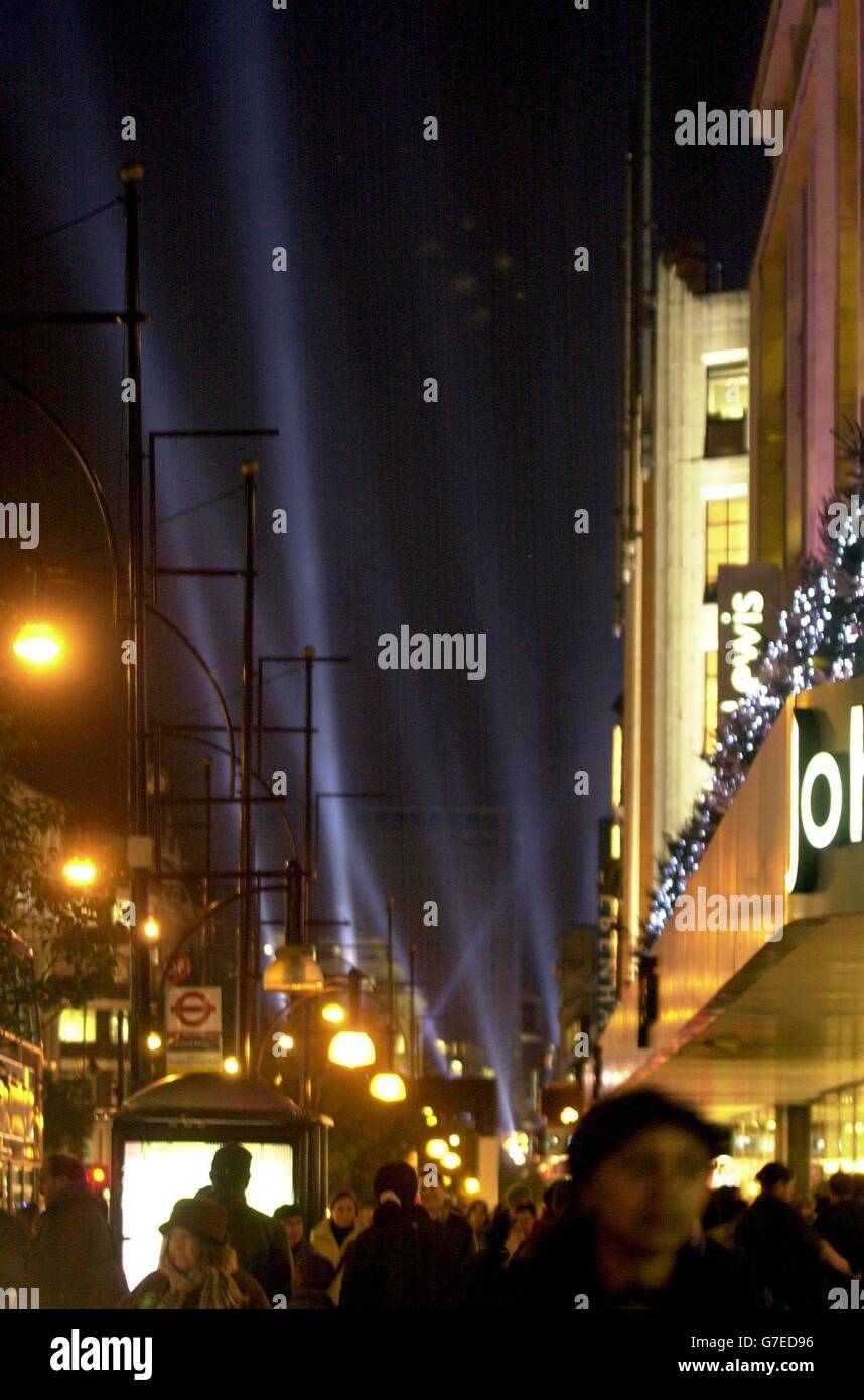 Oxford Street Xmas Lights Stock Photo Alamy