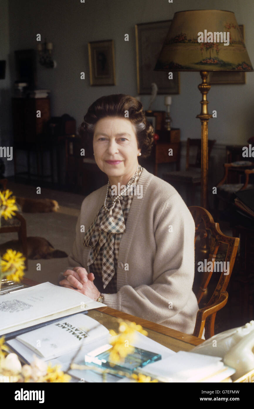 Royalty Queen Elizabeth II Sandringham House, Norfolk Stock Photo