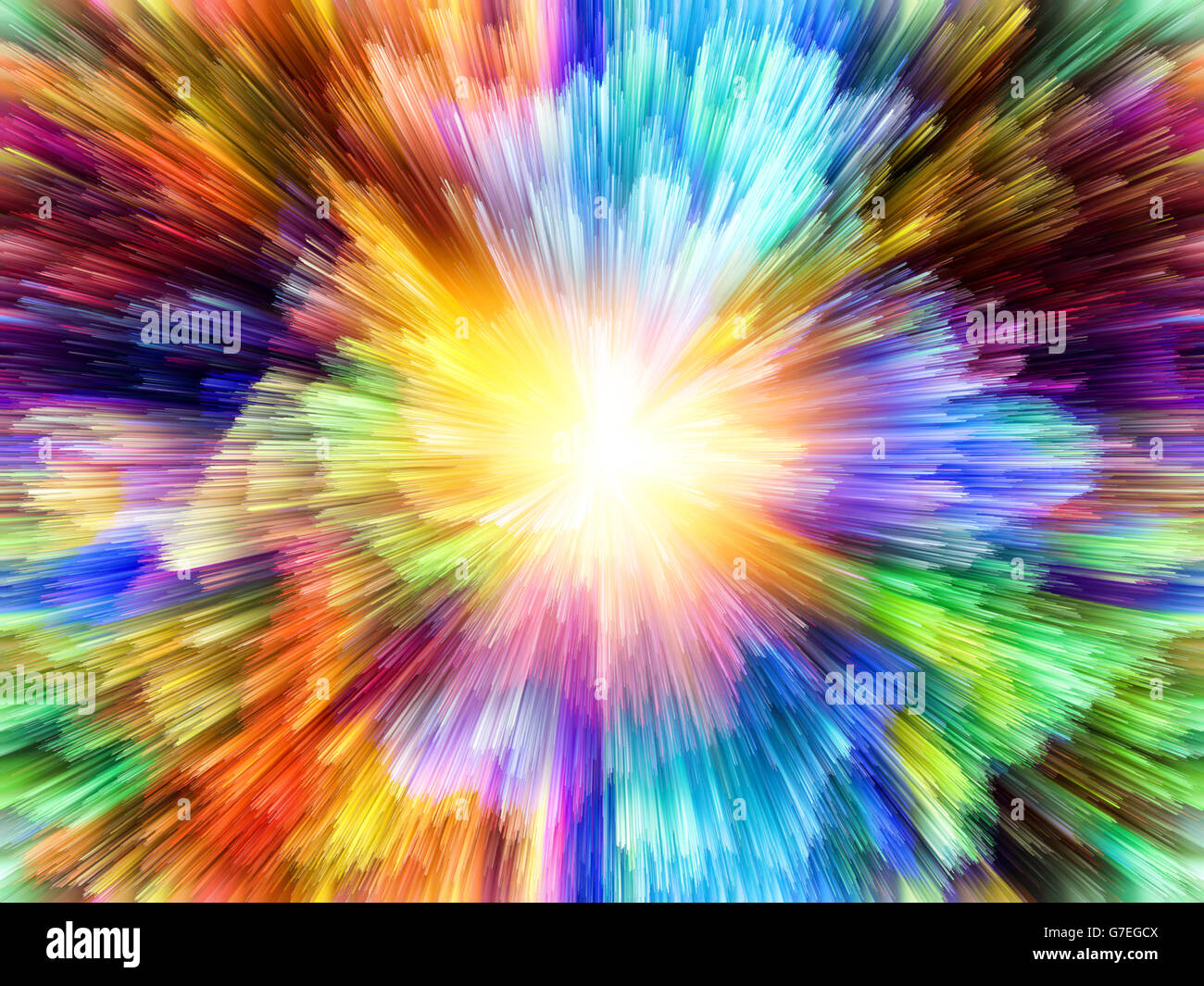 Color Explosion series. Arrangement of colorful streaks on the subject ...