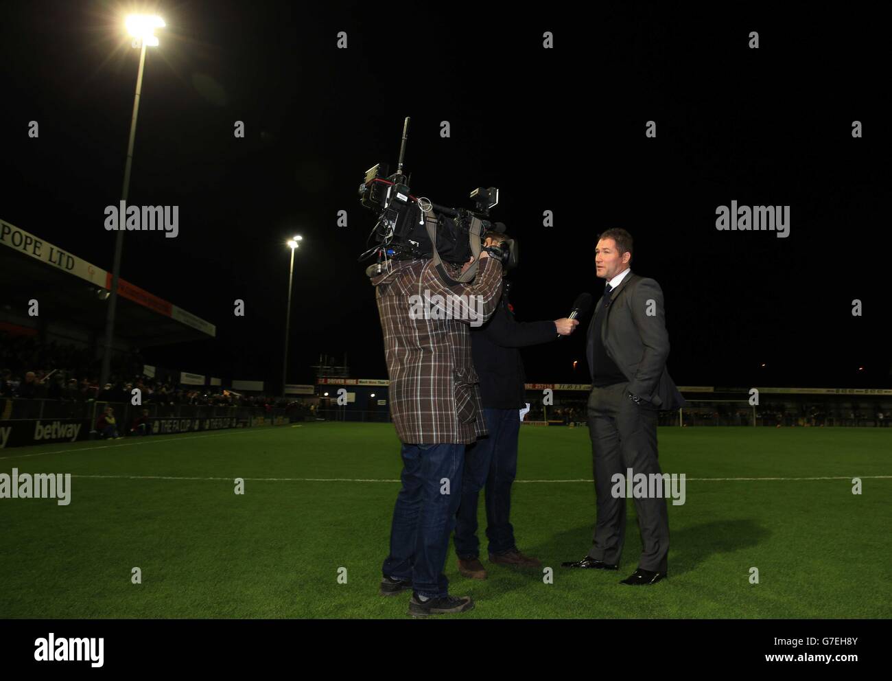 Soccer - FA Cup - First Round - Havant & Waterlooville v Preston North End - West Leigh Park Stock Photo