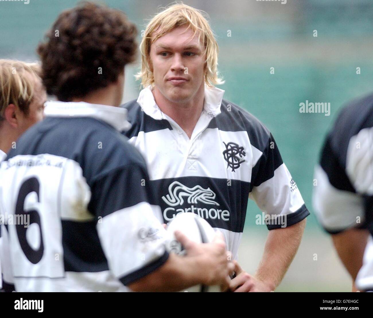 Barbarians player Schalk Berger (centre) who was voted IRB International player of the year and
