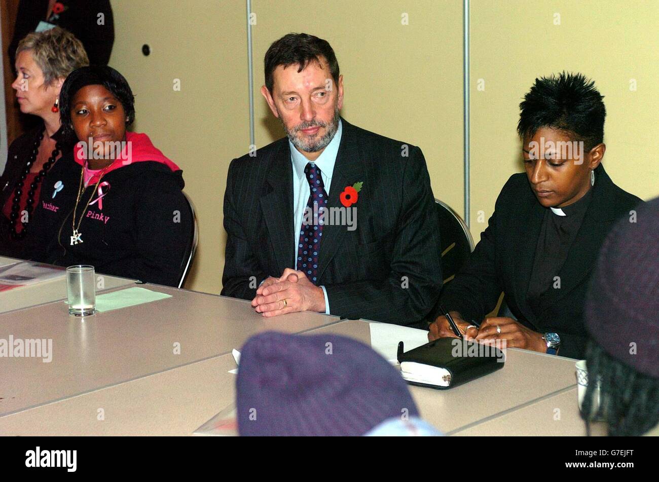 Home Secretary David Blunkett listens to local residents gathered at ...