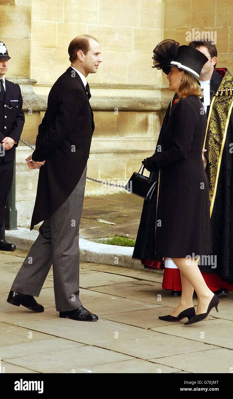 The Earl and Countess of Wessex arrive at the Galilee Porch entrance of ...