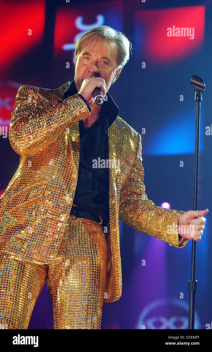 Martin Fry from 1980s group ABC, performs during a charity concert, to celebrate the career of music producer Trevor Horn. Prince Charles's partner joined him as he attended the official engagement, titled 'Produced By Trevor Horn, a concert for the Prince's Trust' at London's Wembley Arena. Stock Photo