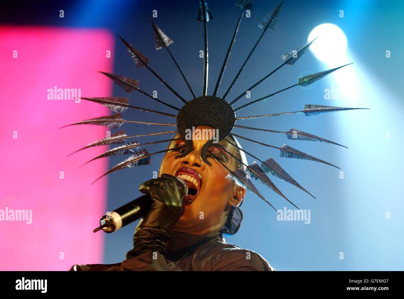 Singer Grace Jones performs during charity concert, to celebrate the career of music producer Trevor Horn. Charles's partner joined him as he attended the official engagement, titled 'Produced By Horn,
