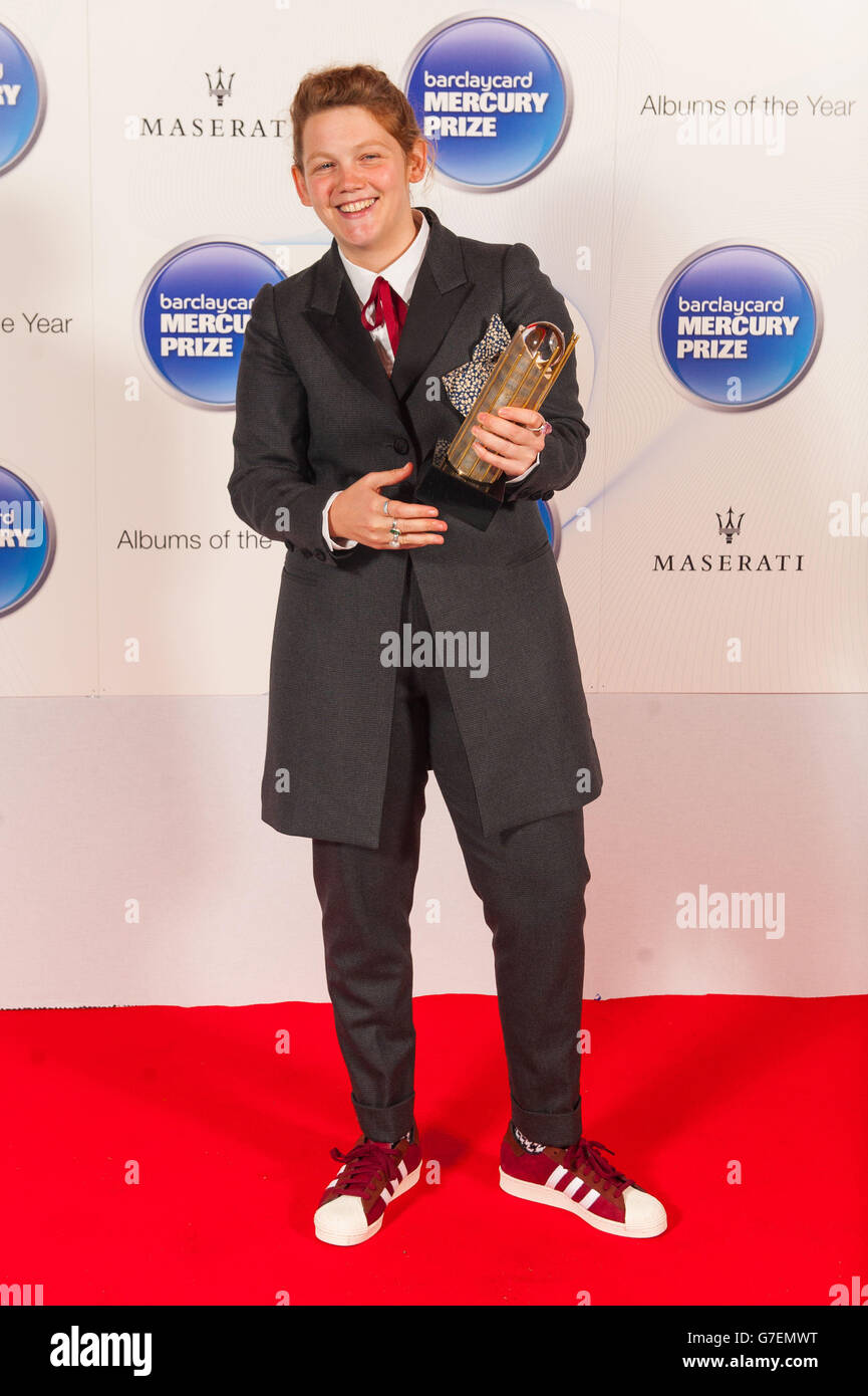 Kate Tempest arriving for the Mercury Music Prize 2014 ceremony at the Roundhouse in Camden, north London. Stock Photo