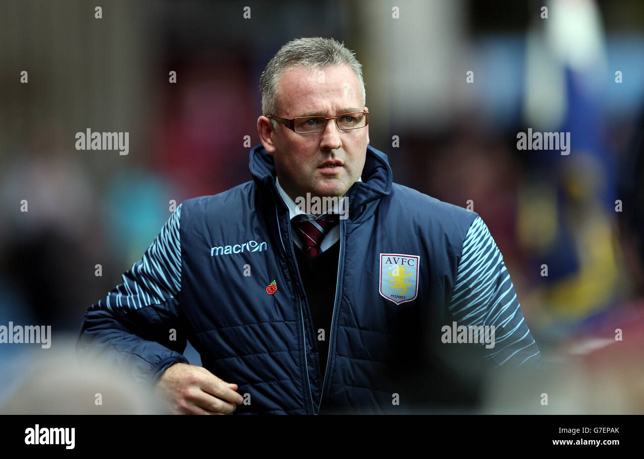 Aston Villa manager Paul Lambert during the Barclays Premier League match at Villa Park, Birmingham. PRESS ASSOCIATION Photo. Picture date: Sunday November 2nd, 2014. See PA story SOCCER Villa. Photo credit should read David Davies/PA Wire. Maximum 45 images during a match. No video emulation or promotion as 'live'. No use in games, competitions, merchandise, betting or single club/player services. No use with unofficial audio, video, data, fixtures or club/league logos. Stock Photo