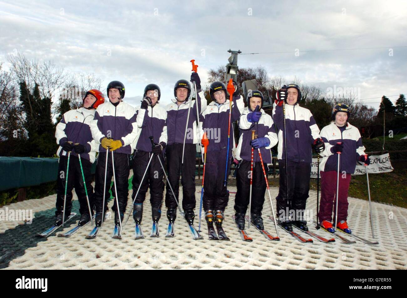 The Irish Special Olympics Skiing Team Stock Photo