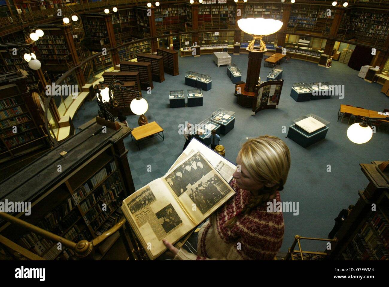 Beatles documents Liverpool Central Library Stock Photo