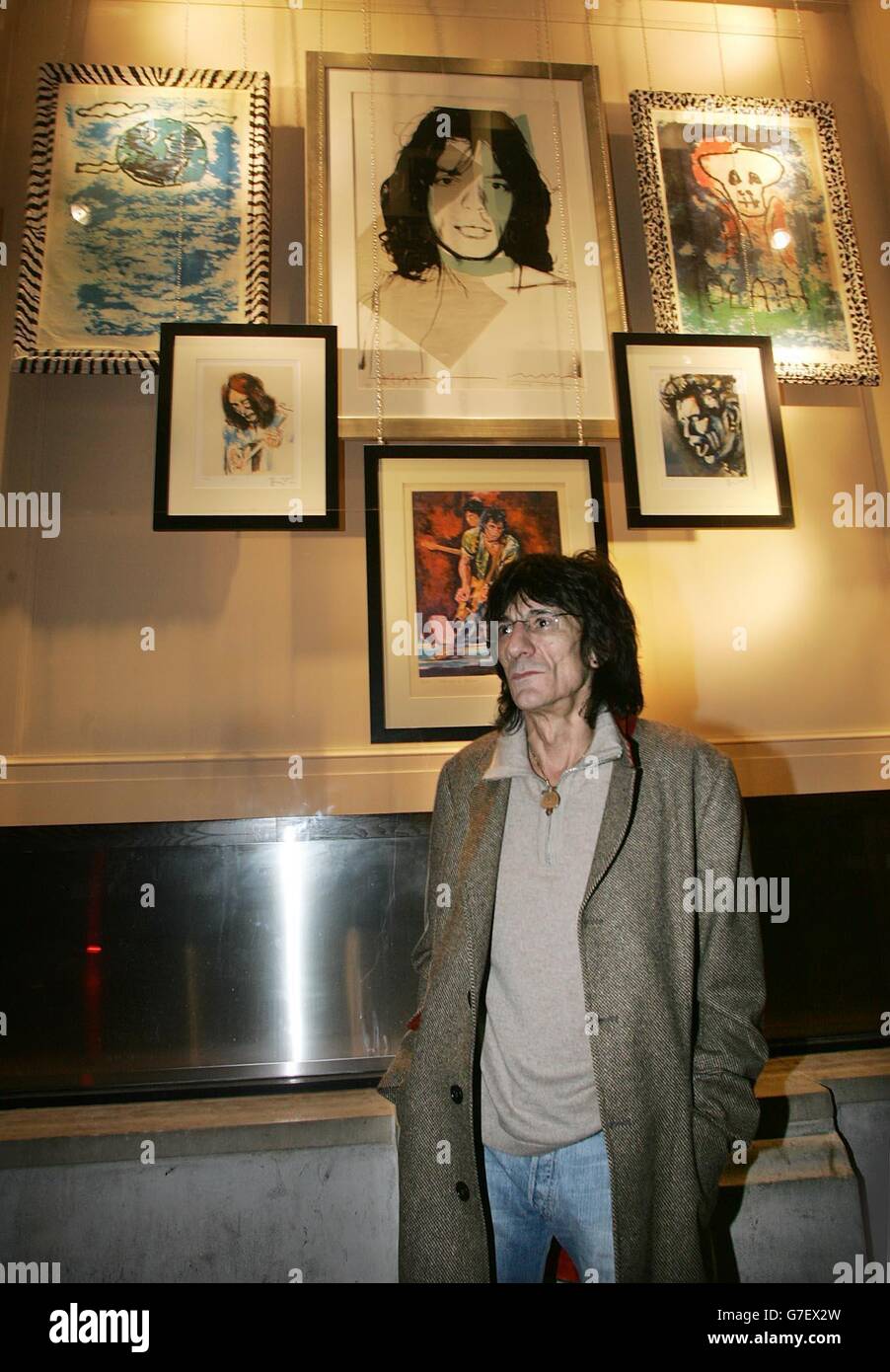 Ronnie Wood art exhibition Stock Photo Alamy
