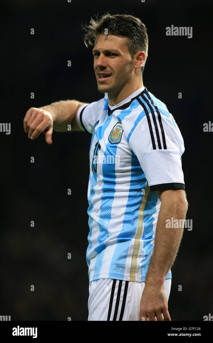 Soccer - International Friendly - Argentina v Portugal - Old Trafford. Martin Demichelis, Argentina Stock Photo